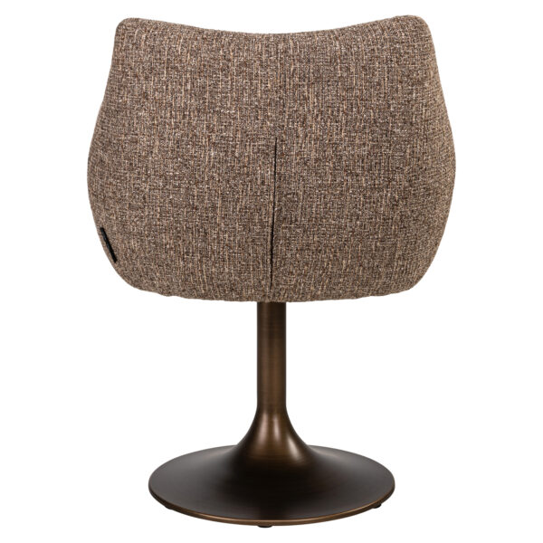 Eetkamerstoel Aldo brown tweed swivel