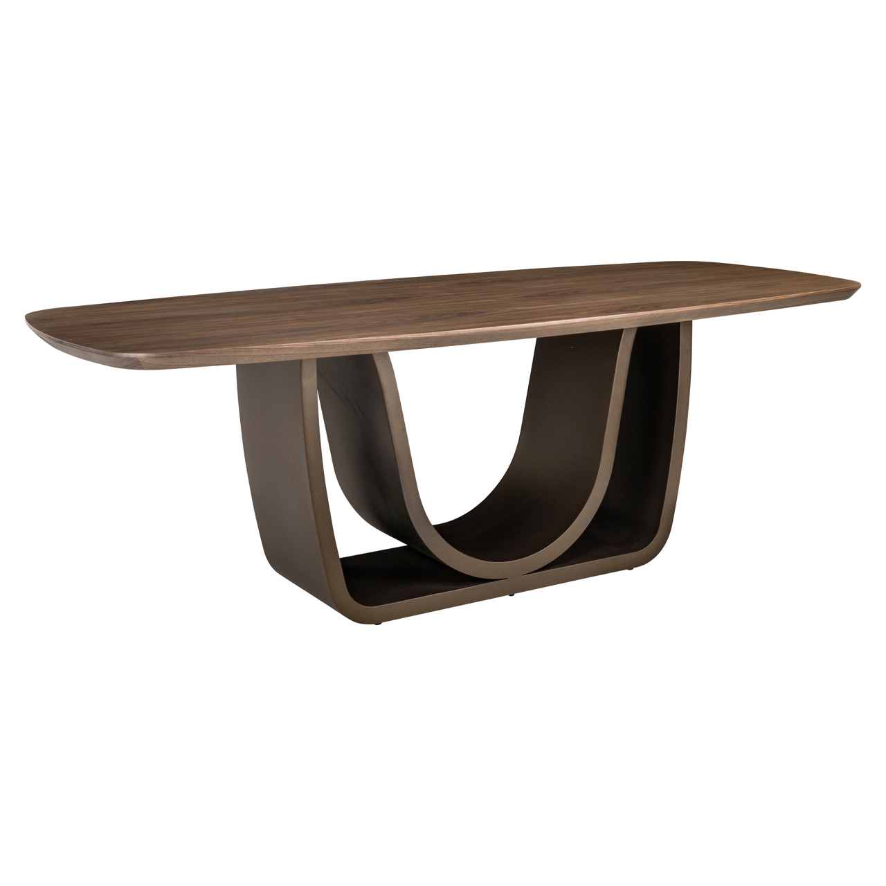 Eettafel Windsor walnut 230 brass base