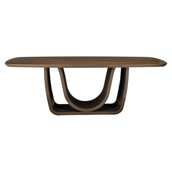 Eettafel Windsor walnut 230 brass base