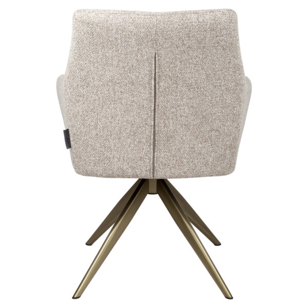 Eetkamerstoel Lisonne cayenne brown swivel fire retardant