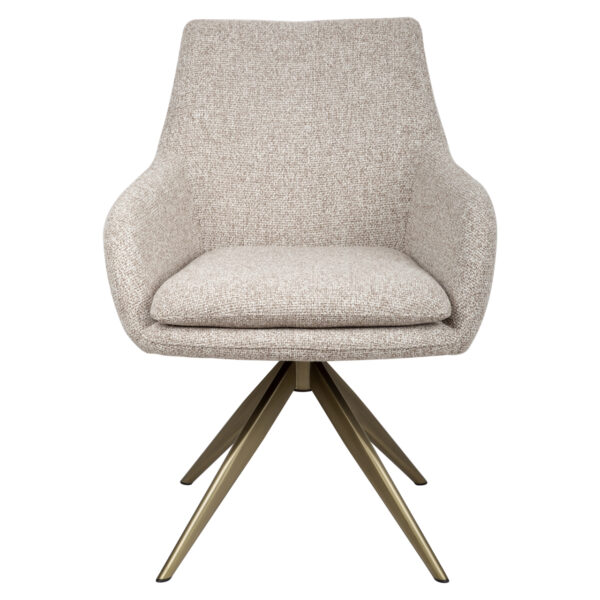 Eetkamerstoel Lisonne cayenne brown swivel fire retardant