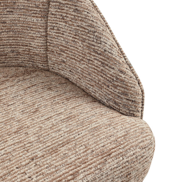 Eetkamerstoel Beverly mocca linear swivel