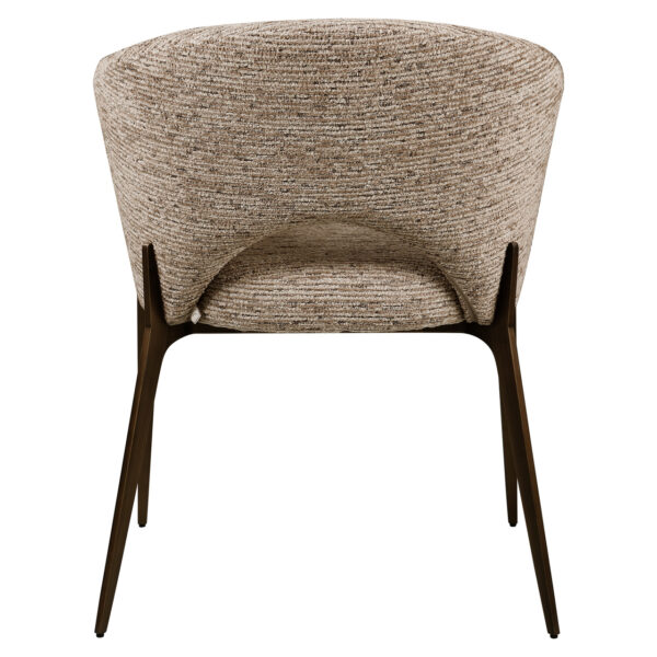 Eetkamerstoel Kenzi mocca linear fire retardant