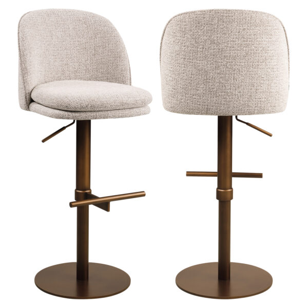 Barstoel Vesper mocca fancy swivel