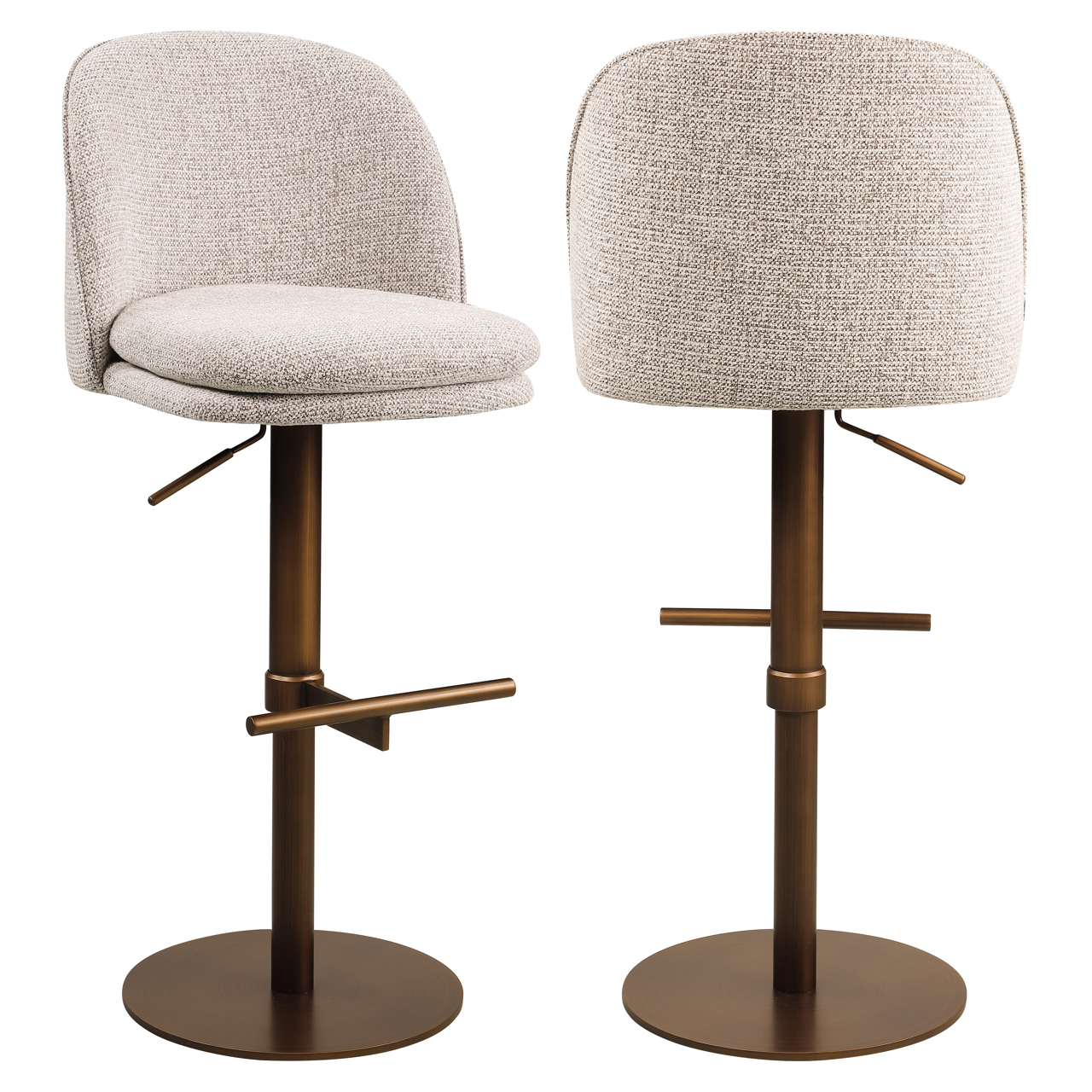 Barstoel Vesper mocca fancy swivel