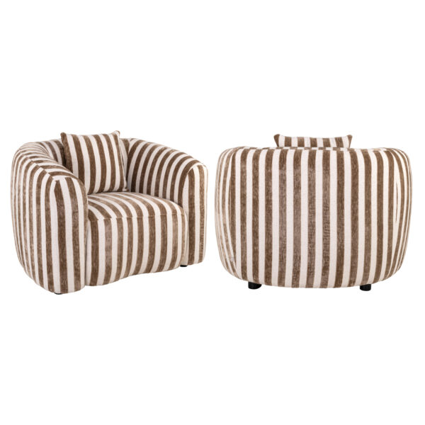 Lounge stoel Luxandra stripes sand