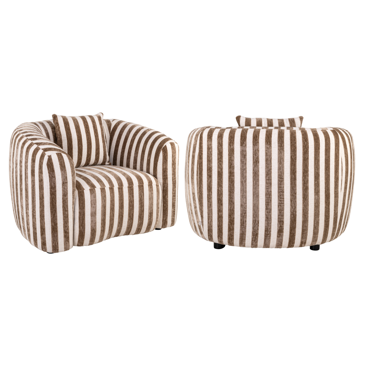 Lounge stoel Luxandra stripes sand
