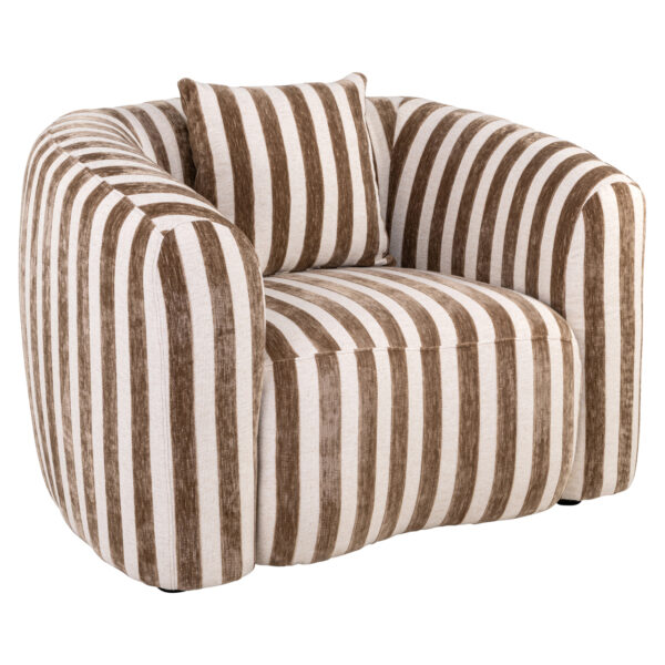 Lounge stoel Luxandra stripes sand