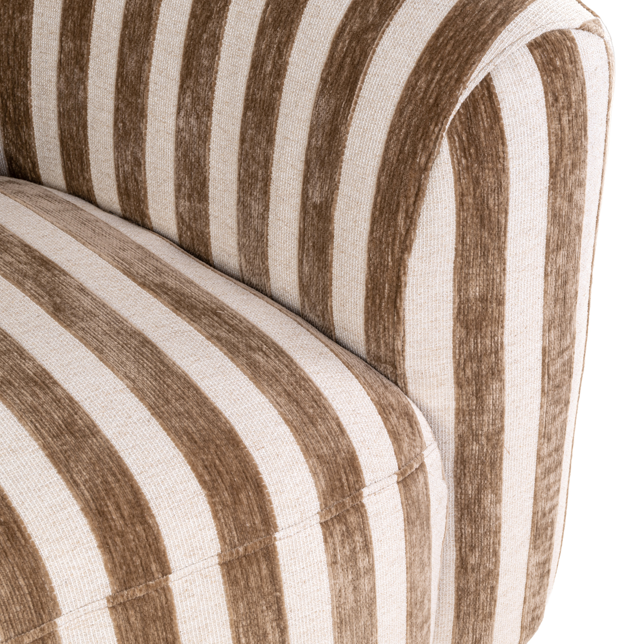 Lounge stoel Luxandra stripes sand - Afbeelding 7