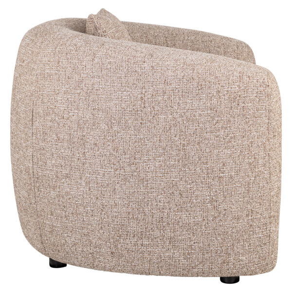 Lounge stoel Luxandra sand tweed fire retardant