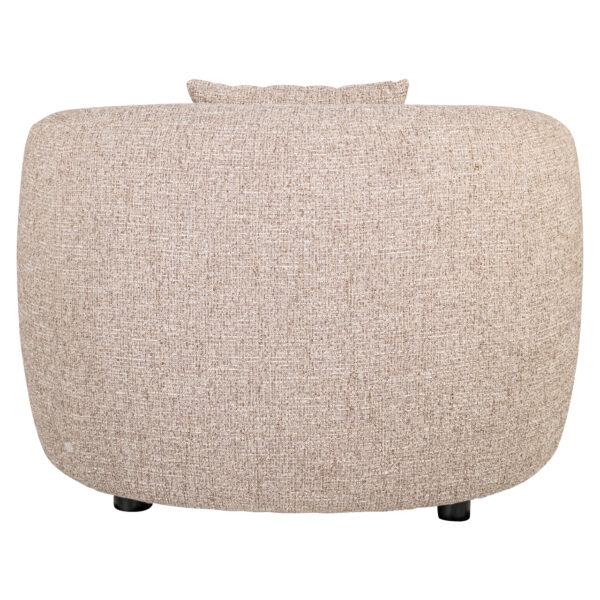 Lounge stoel Luxandra sand tweed fire retardant