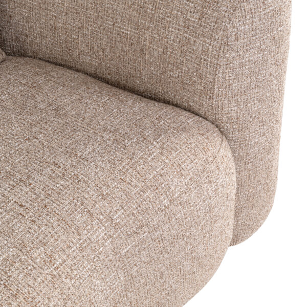 Lounge stoel Luxandra sand tweed fire retardant