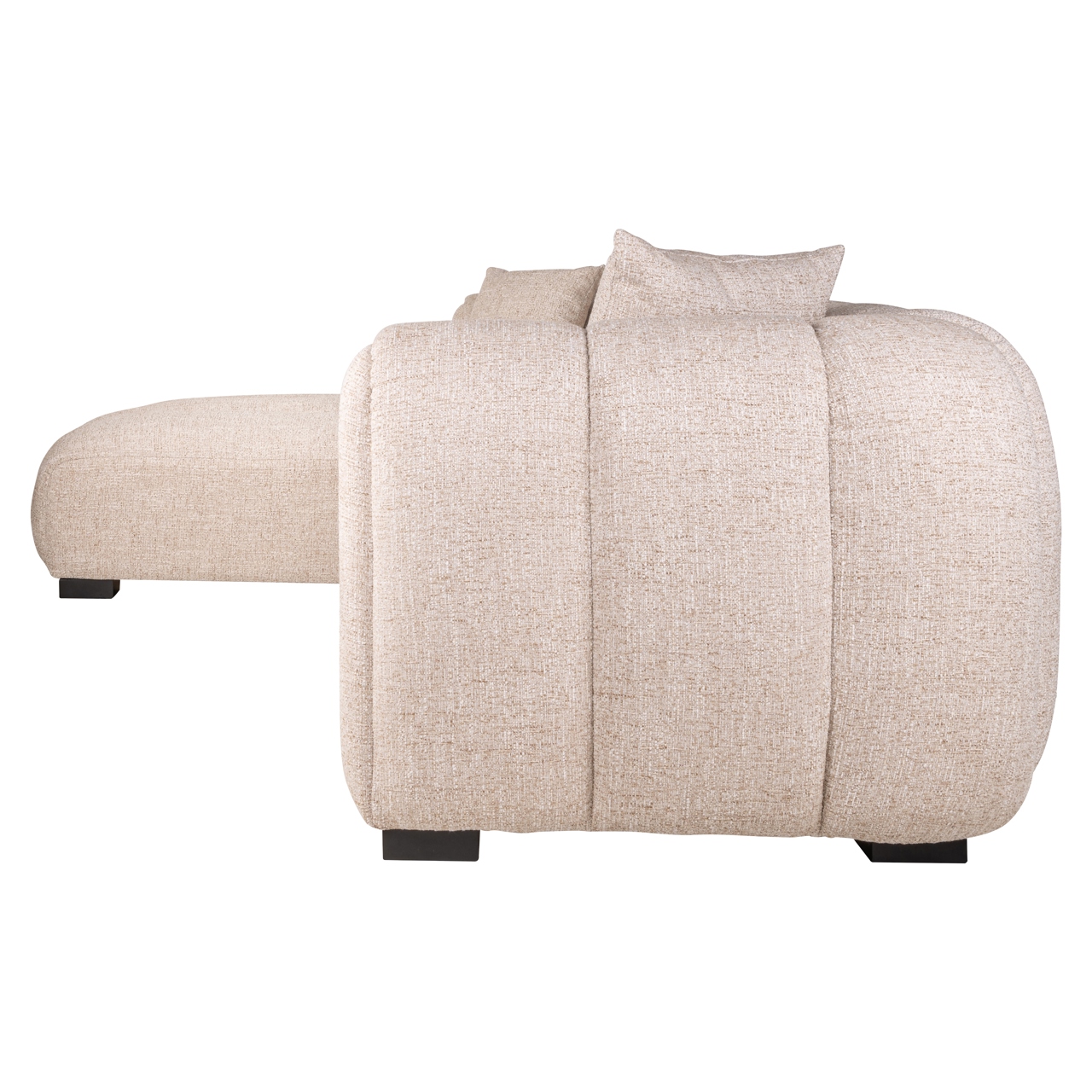 Bank Novaro cream tweed lounge left fire retardant - Afbeelding 3