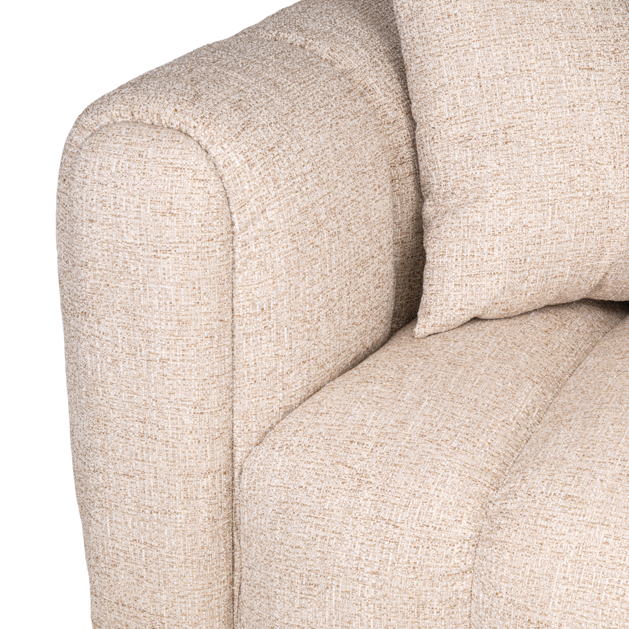 Bank Novaro cream tweed lounge right fire retardant - Afbeelding 8