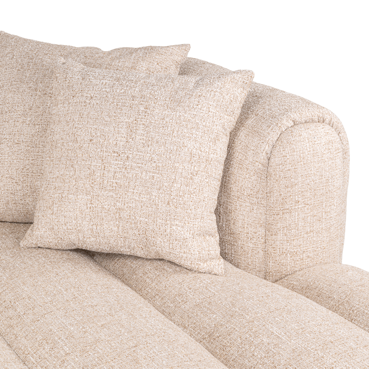 Bank Novaro cream tweed lounge right fire retardant - Afbeelding 5
