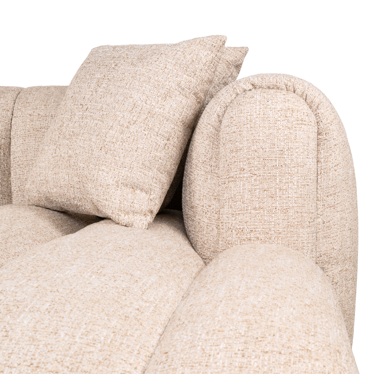 Bank Novaro cream tweed lounge right fire retardant - Afbeelding 6