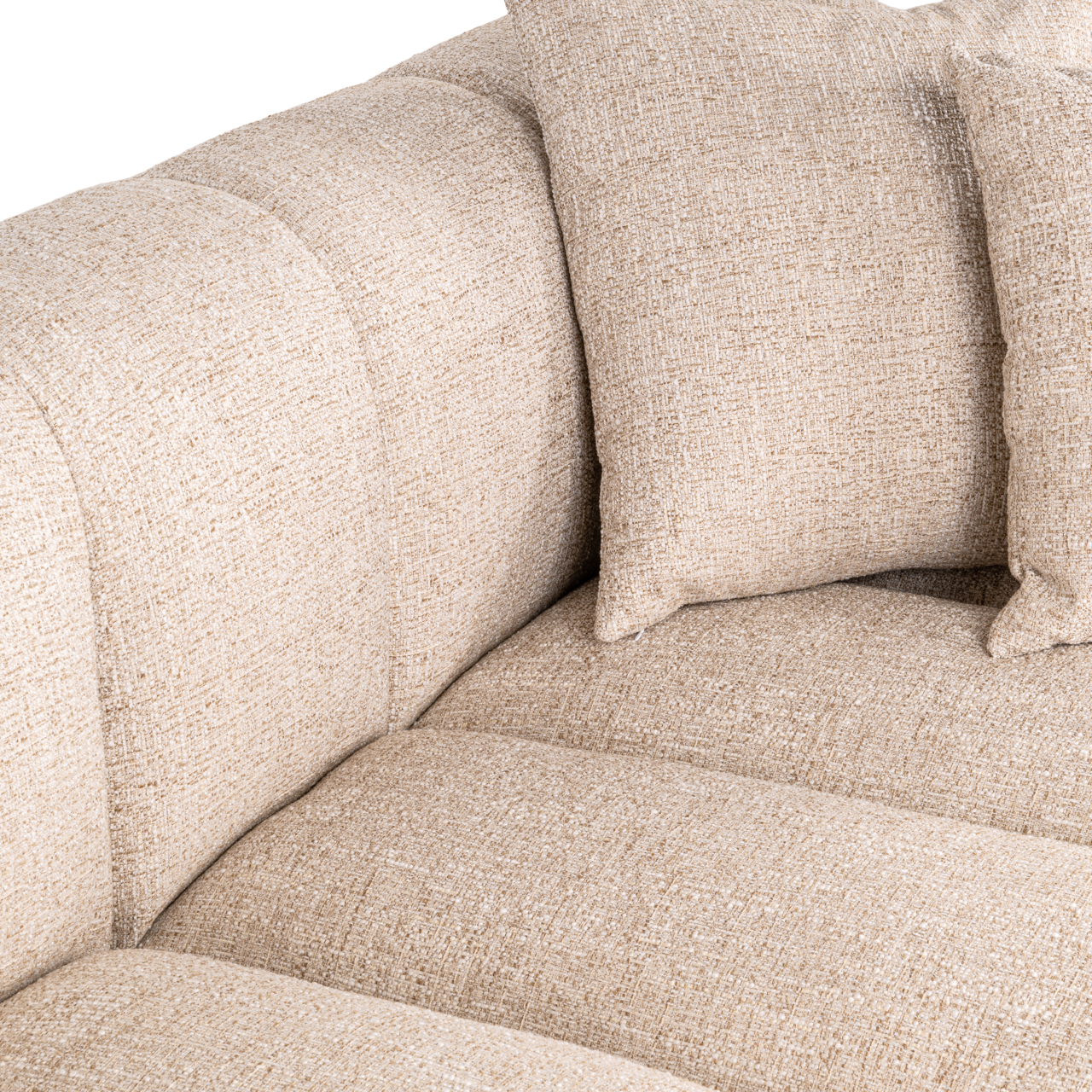 Bank Novaro cream tweed lounge right fire retardant - Afbeelding 7
