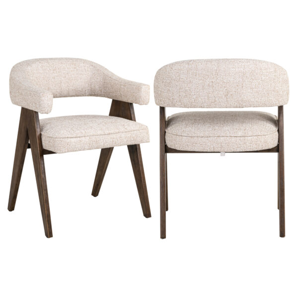 Eetkamerstoel Mori cream tweed fire retardant