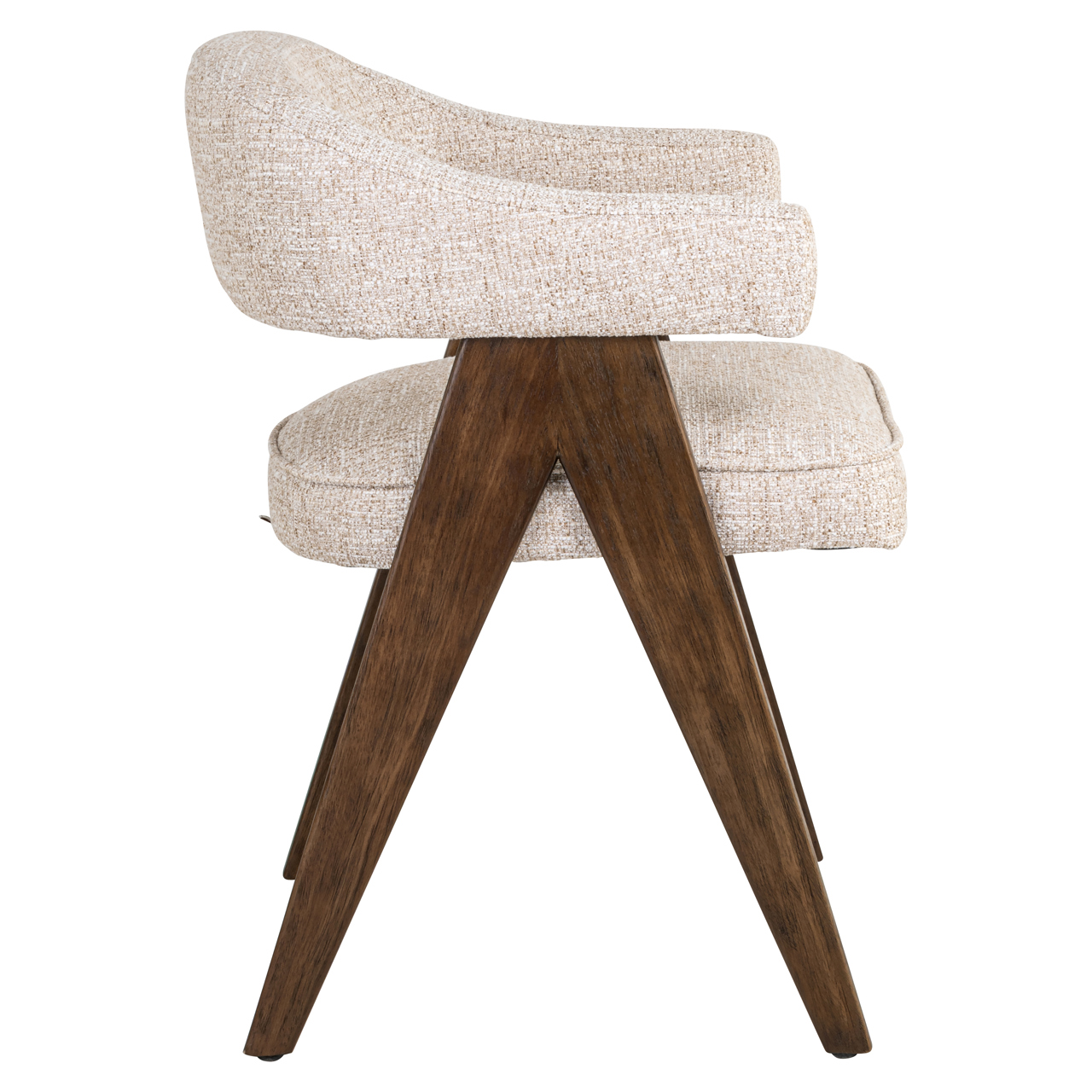 Eetkamerstoel Mori cream tweed fire retardant - Afbeelding 4