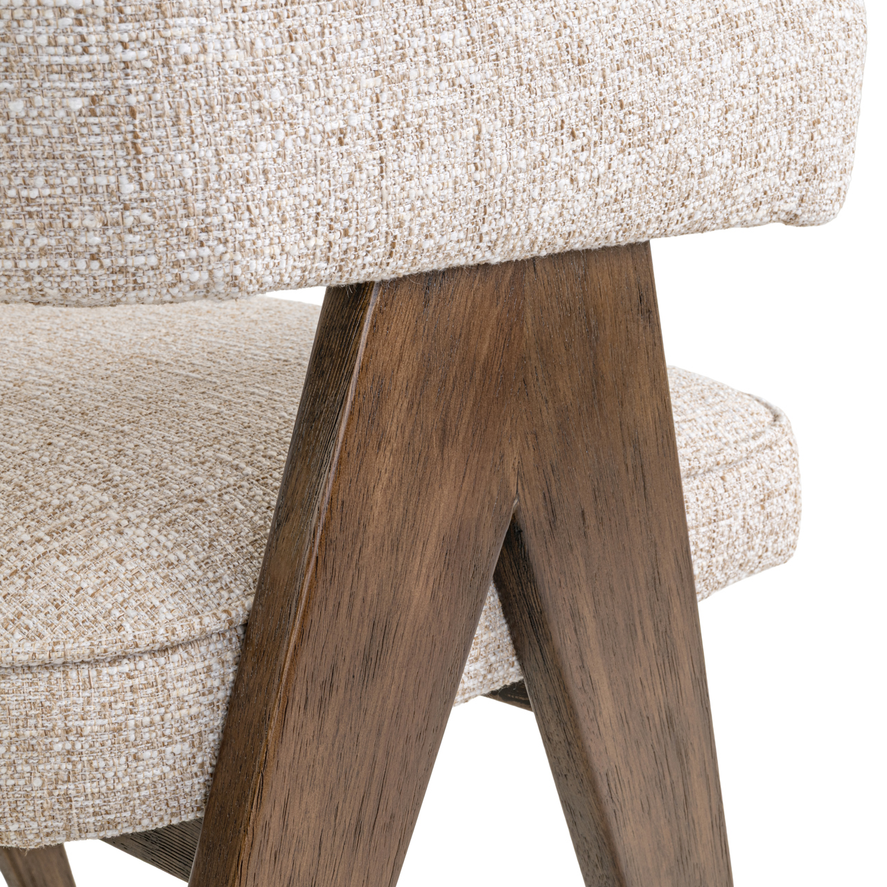 Eetkamerstoel Mori cream tweed fire retardant - Afbeelding 8