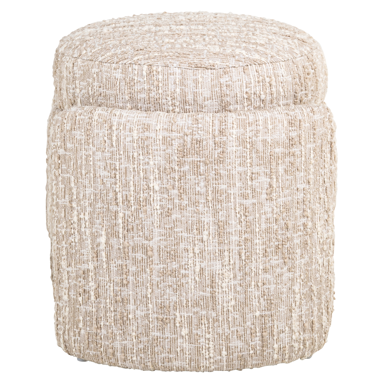 Poef & Voetenbank Cupid beige angora with storage - Afbeelding 3