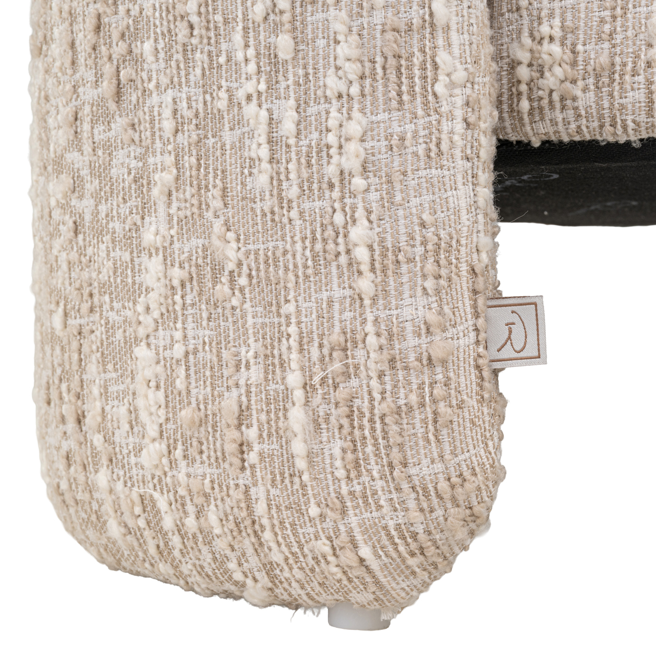 Poef & Voetenbank Cupid beige angora with storage - Afbeelding 5
