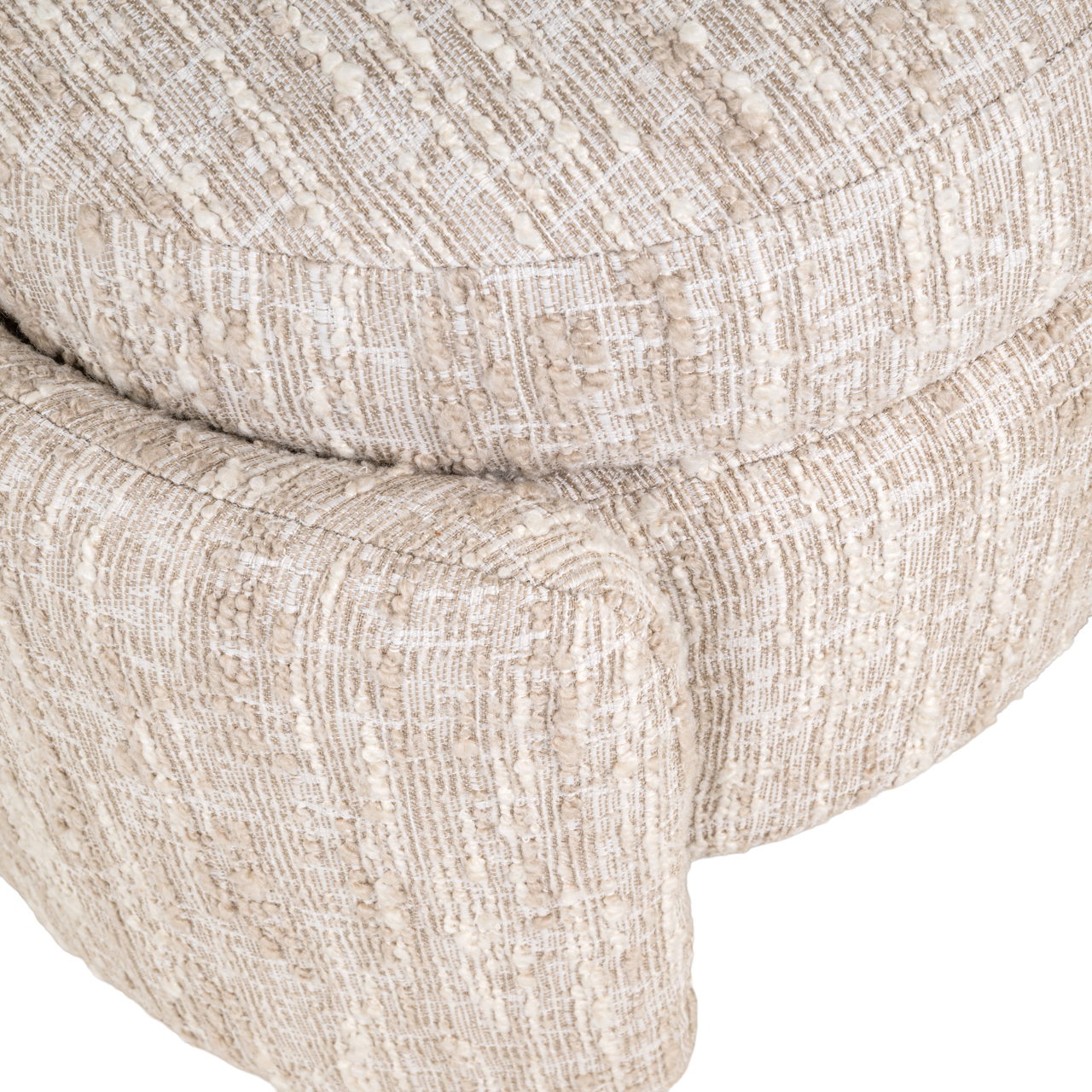 Poef & Voetenbank Cupid beige angora with storage - Afbeelding 6