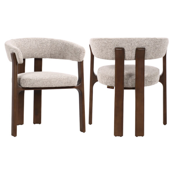 Eetkamerstoel Contigo mocca fancy