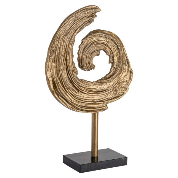 Decoratief object Swirl brass antique