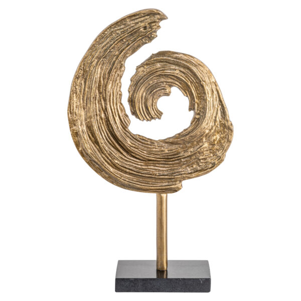 Decoratief object Swirl brass antique