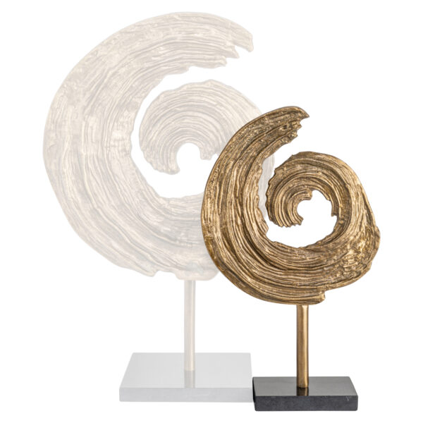 Decoratief object Swirl brass antique