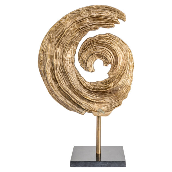 Decoratief object Swirl brass antique large