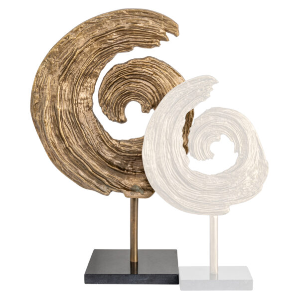 Decoratief object Swirl brass antique large