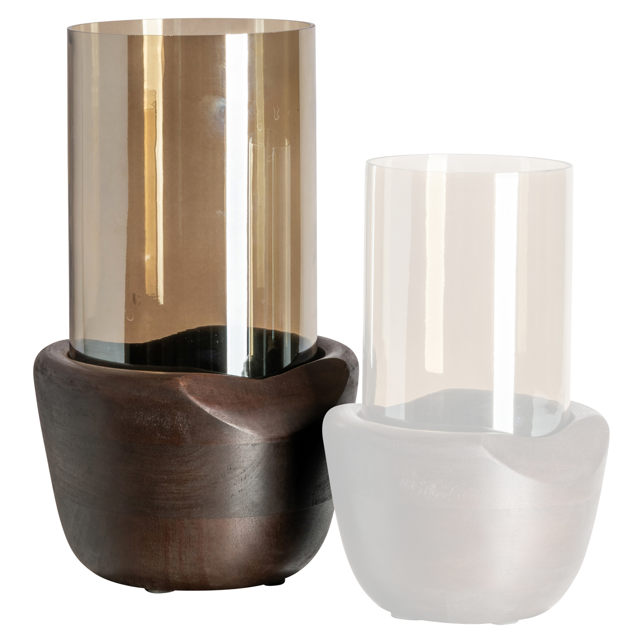 Windlicht Sloane walnut large - Afbeelding 2