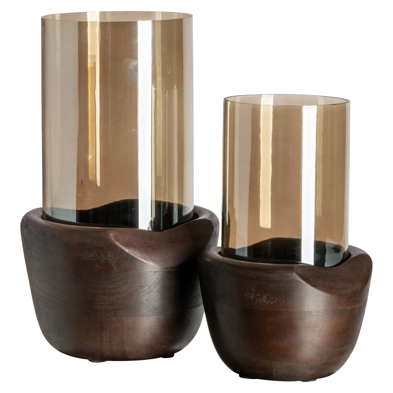 Windlicht Sloane walnut large - Afbeelding 3