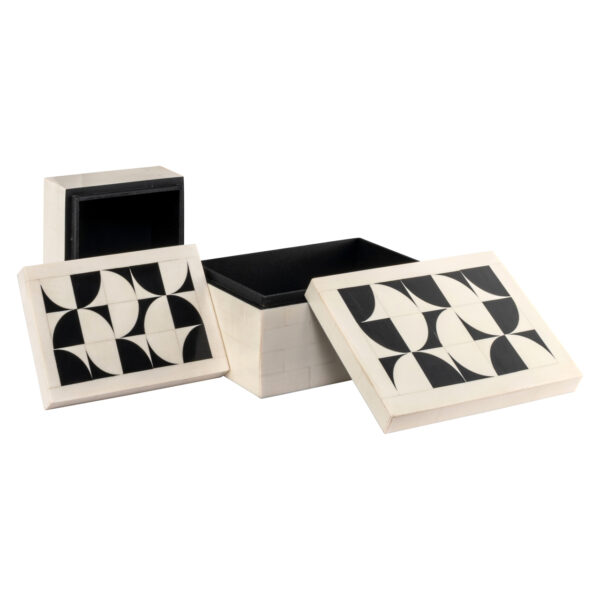 Opbergdoos Flake white (Set of 2)