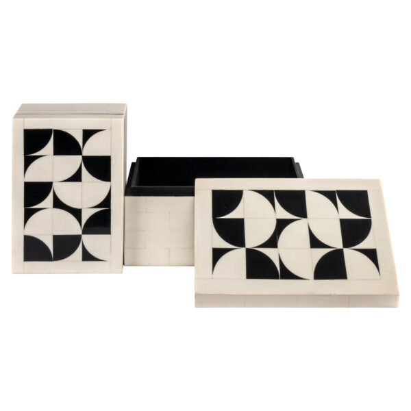 Opbergdoos Flake white (Set of 2)