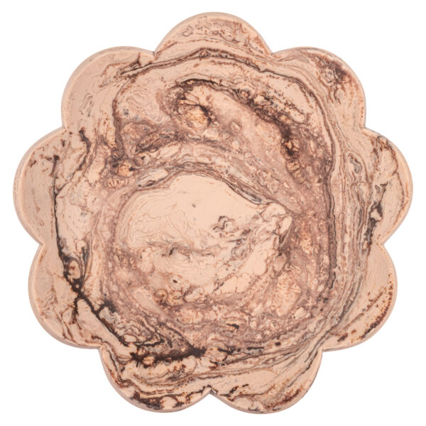 Schaal Peony chocolat brown