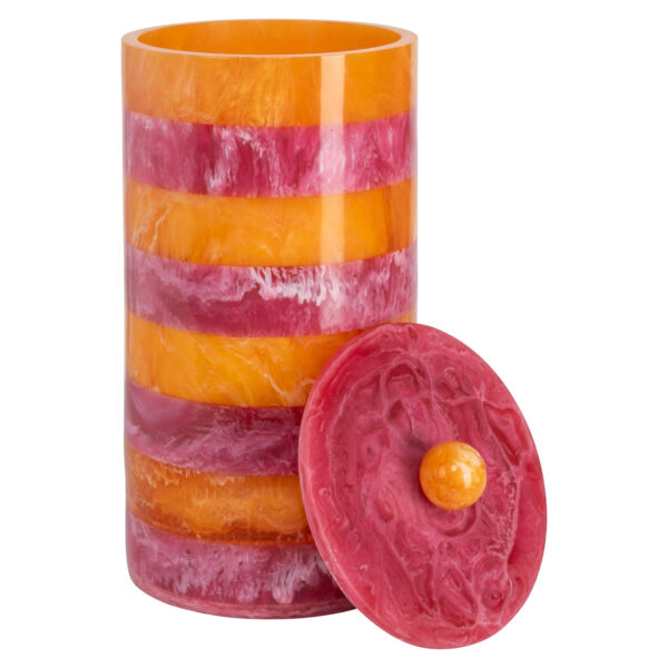 Opbergdoos Lilybelle pink/orange storage jar large