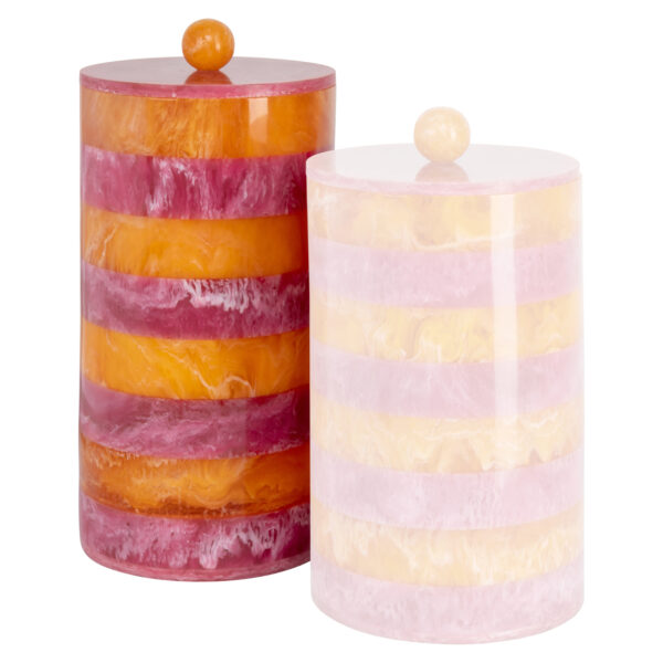 Opbergdoos Lilybelle pink/orange storage jar large