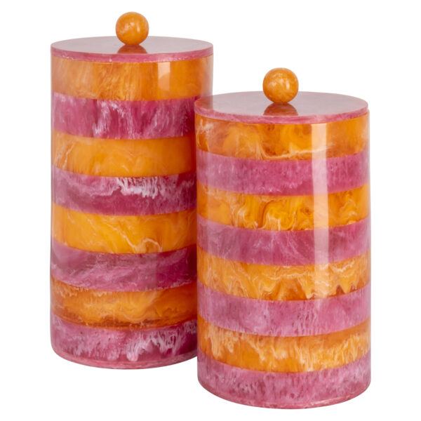 Opbergdoos Lilybelle pink/orange storage jar large