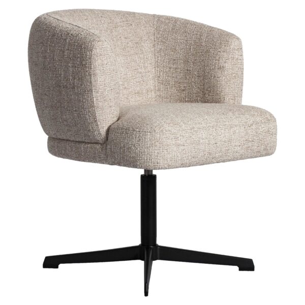 Eetkamerstoel Dinan cream tweed fire retardant - swivel