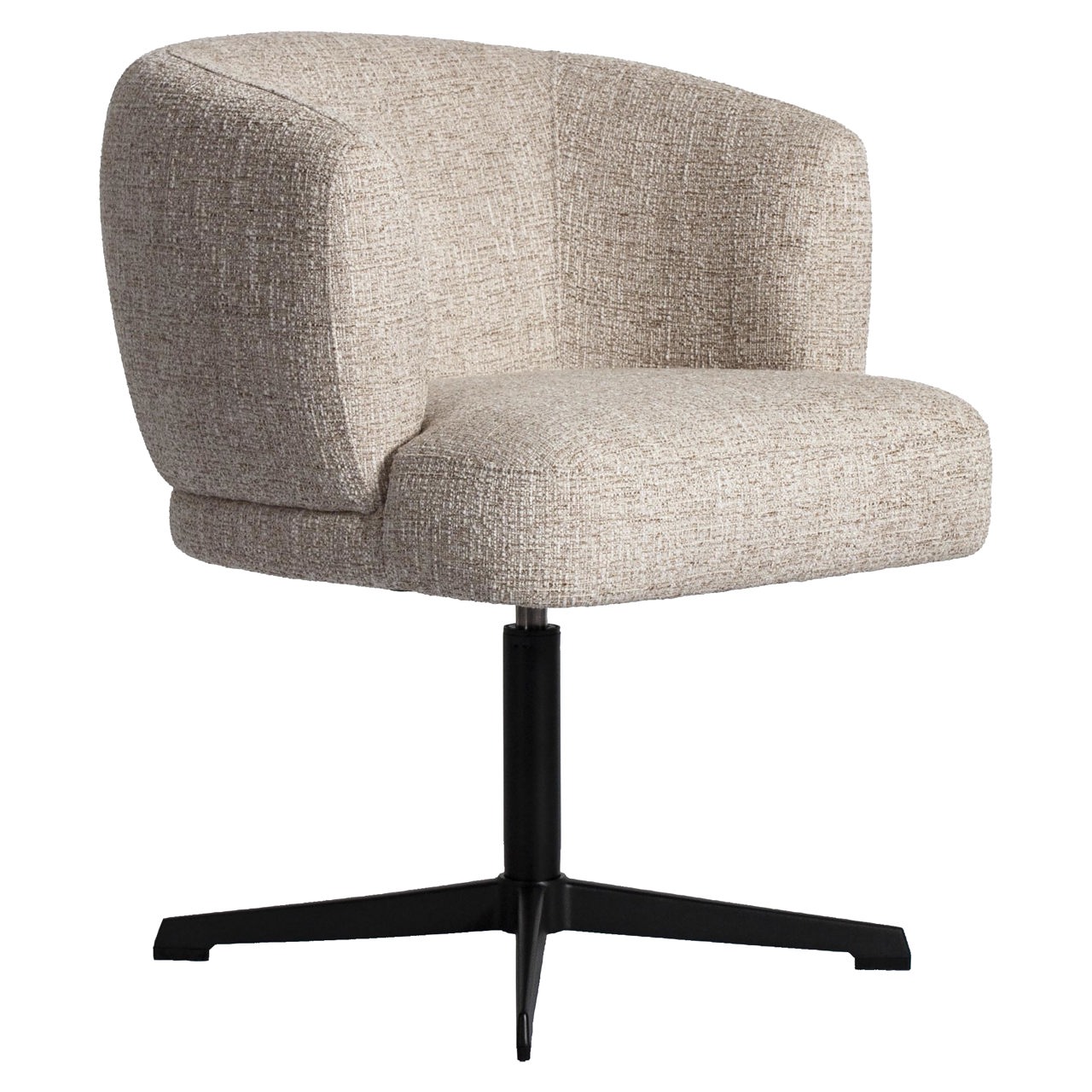 Eetkamerstoel Dinan cream tweed fire retardant - swivel - Afbeelding 2