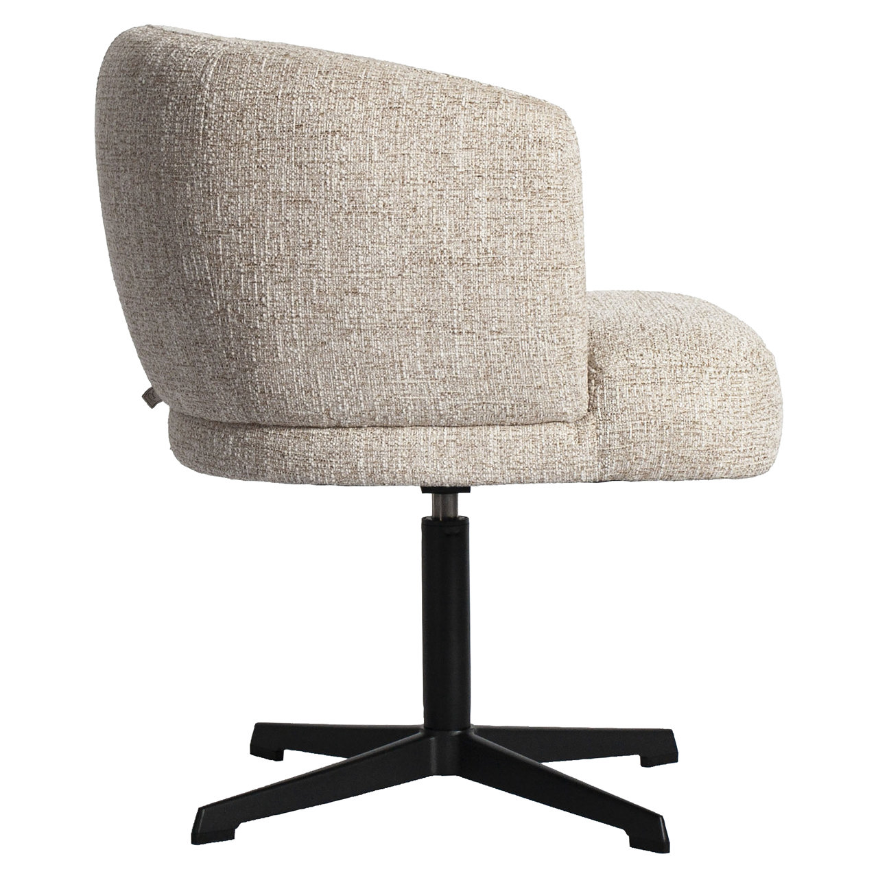 Eetkamerstoel Dinan cream tweed fire retardant - swivel - Afbeelding 4