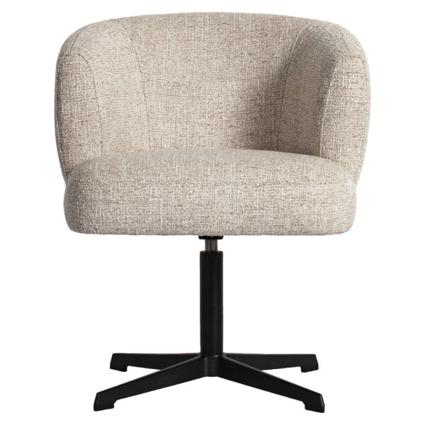 Eetkamerstoel Dinan cream tweed fire retardant - swivel