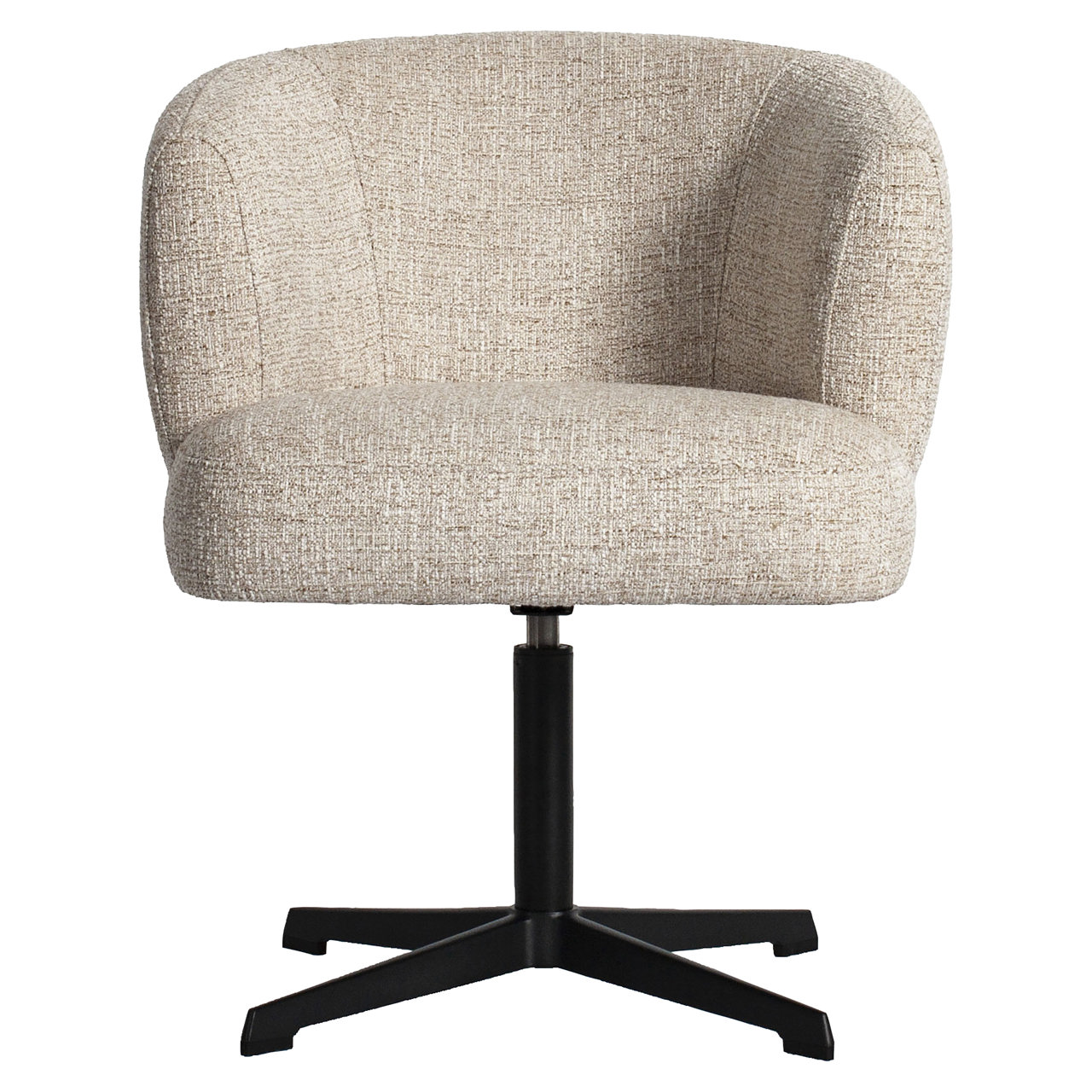 Eetkamerstoel Dinan cream tweed fire retardant - swivel - Afbeelding 3