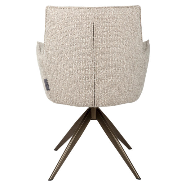 Eetkamerstoel Dakota natural chunky swivel with arm