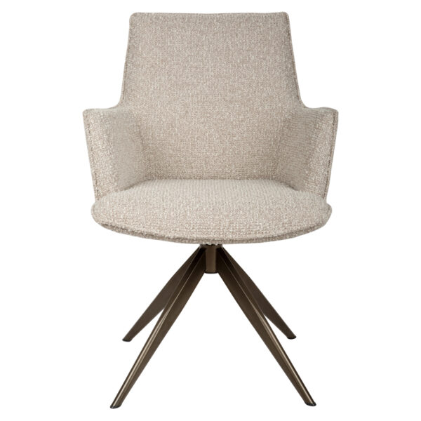 Eetkamerstoel Dakota natural chunky swivel with arm