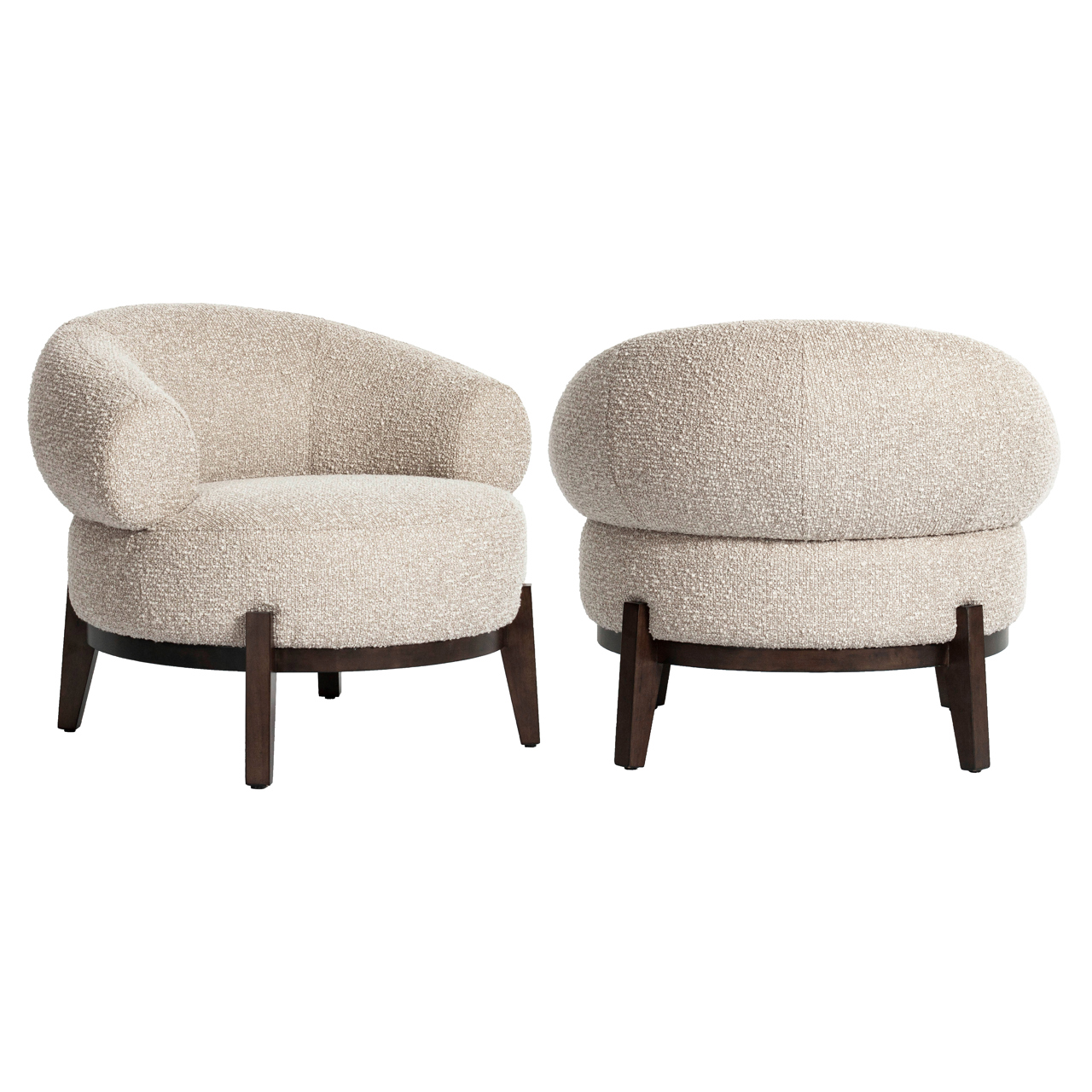 Lounge stoel Montana natural chunky fire retardant