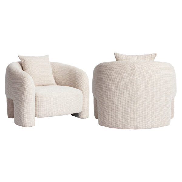 Lounge stoel Tuscany beige blockweave
